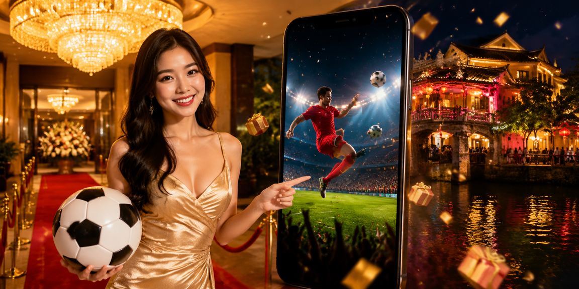 Người dùng Hội An thực hiện nạp tiền và nhận thưởng trực tuyến tại khu chợ đêm ánh đèn lồng